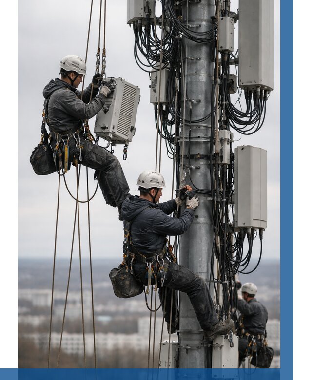 Монтаж оборудования связи на мачте в Балашихе от 7690 р. | ВЫСОТНИК-Блш