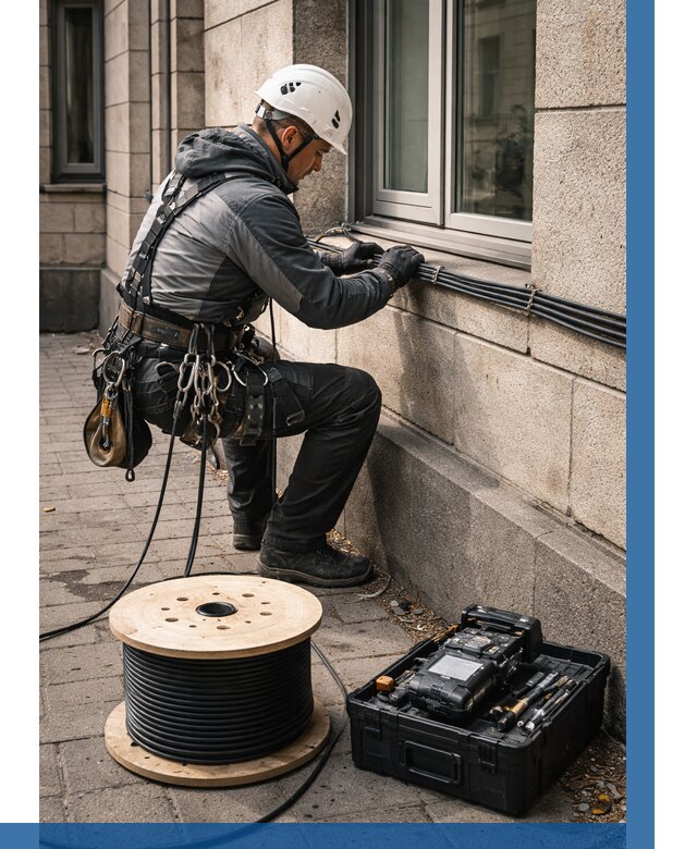 Прокладка оптоволоконного кабеля в Балашихе от 820 р. | ВЫСОТНИК-Блш