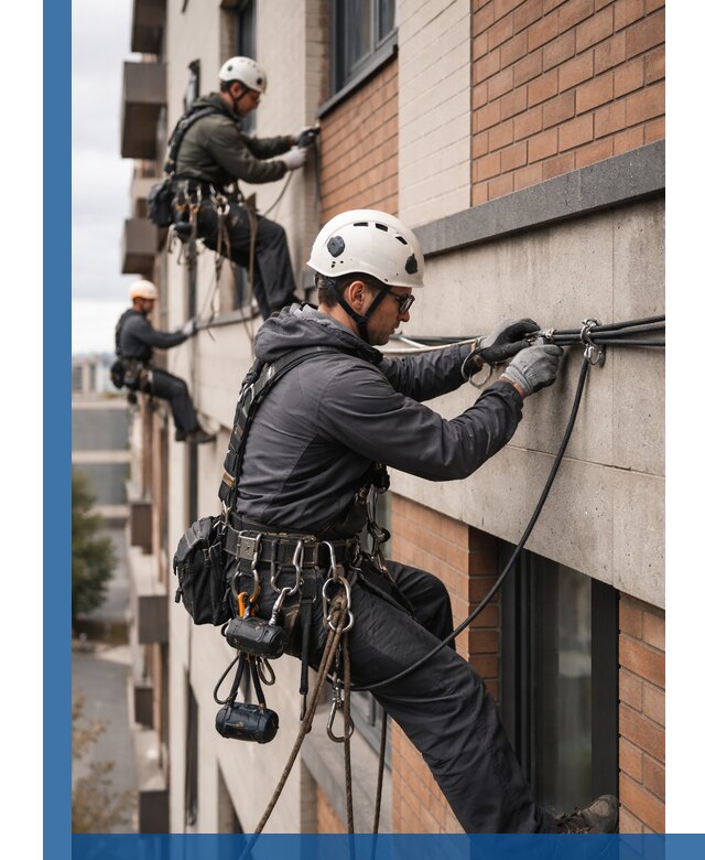 Крепление кабеля на фасаде монтаж и крепеж в Балашихе