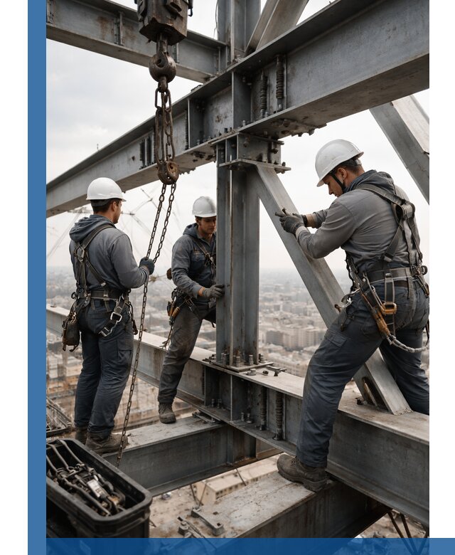 Профессиональный монтаж металлоконструкций на высоте в Балашихе