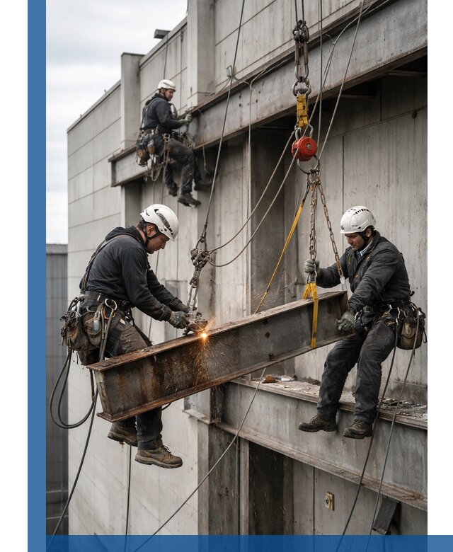 Демонтаж металлоконструкций на высоте в Балашихе под ключ