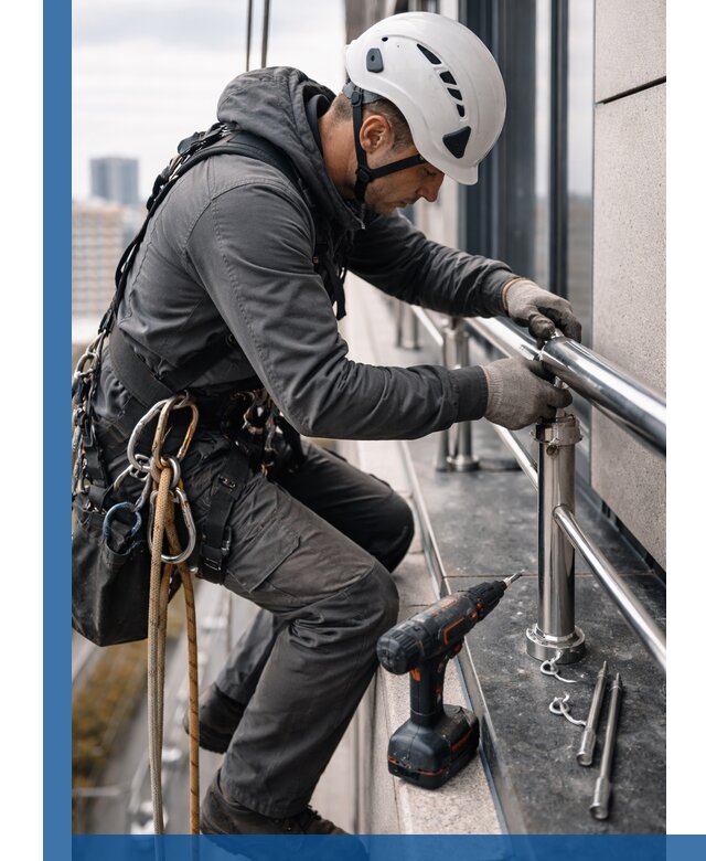 Монтаж ограждений на высоте в Балашихе для зданий и конструкций