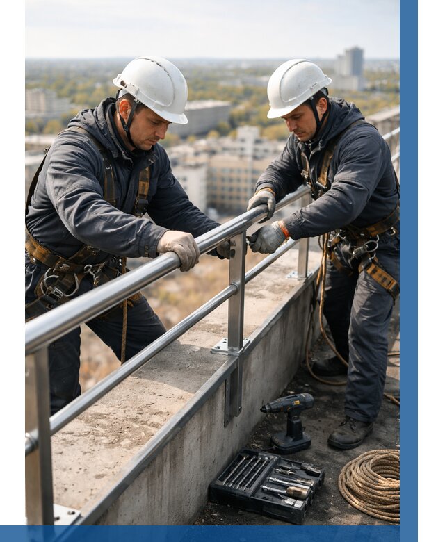 Монтаж перил на высоте в Балашихе от 2563 р. | ВЫСОТНИК-Блш