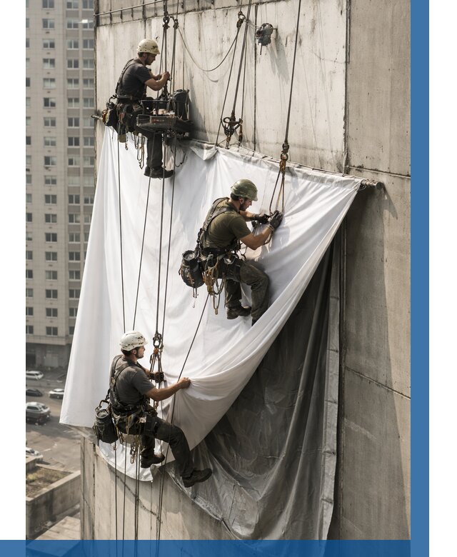 Замена баннерного полотна в Балашихе от 6664 р. | ВЫСОТНИК-Блш—заказать