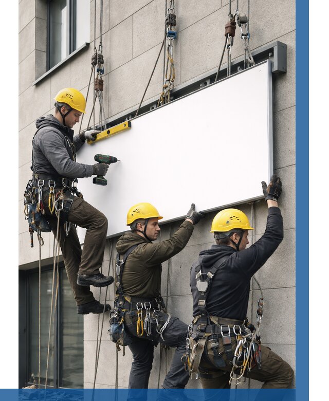 Монтаж рекламной вывески в Балашихе от 8202 р. | ВЫСОТНИК-Блш