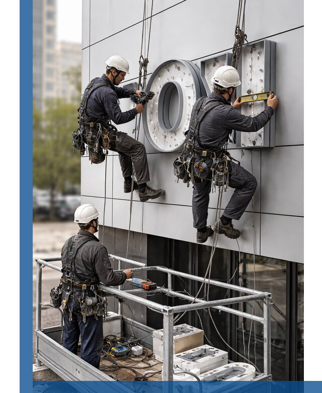 Профессиональный монтаж световых букв в Балашихе под ключ