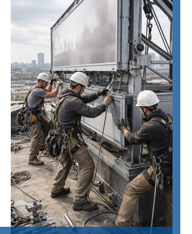 Монтаж крышной рекламной конструкции в Балашихе от 61518 р.|ВЫСОТНИК-Блш