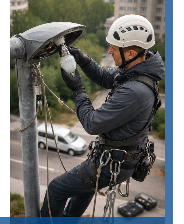 Замена ламп на высоте в Балашихе от 2563 р. | ВЫСОТНИК-Блш