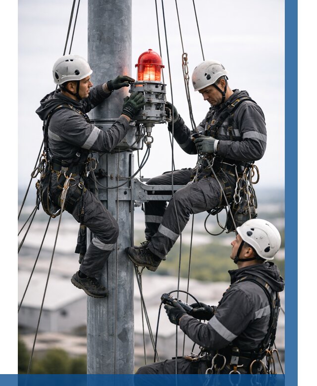 Монтаж заградительных огней в Балашихе от 8715 р. | ВЫСОТНИК-Блш