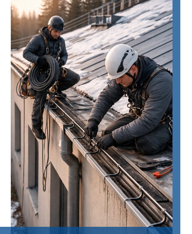 Монтаж греющего кабеля на кровле в Балашихе от 461 р. | ВЫСОТНИК-Блш