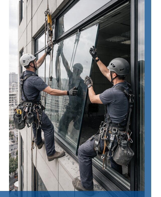 Замена стеклопакетов на высоте в Балашихе от 5639 р. | ВЫСОТНИК-Блш