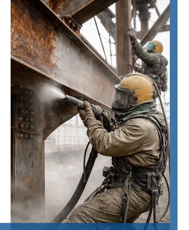 Пескоструйная очистка металлоконструкций в Балашихе по 615 р.  ВЫСОТНИК-Блш