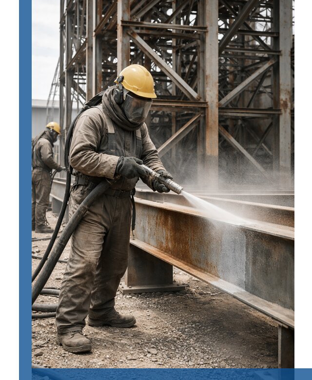 Пескоструйная очистка металлоконструкций в Балашихе промышленная