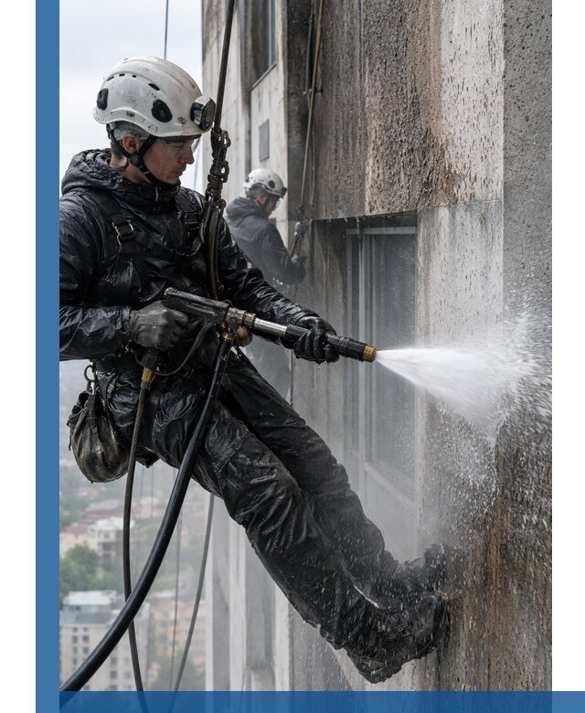 Гидроструйная очистка фасадов и конструкций в Балашихе