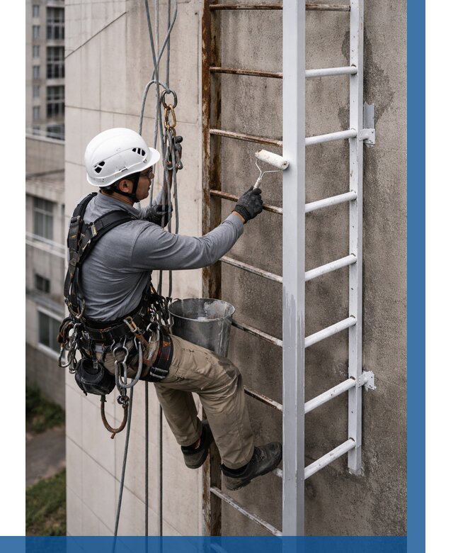 Покраска пожарных лестниц в Балашихе от 4614 р. | ВЫСОТНИК-Блш