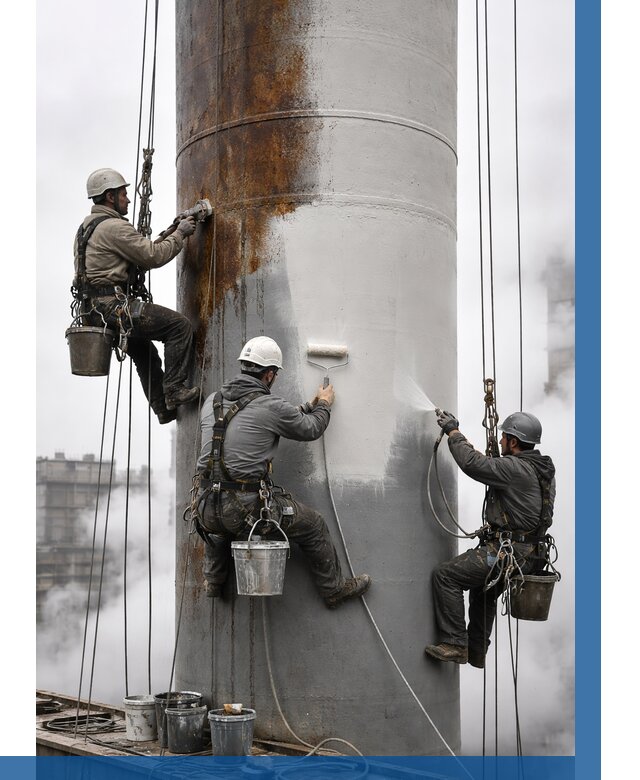 Покраска дымовых труб в Балашихе от 8715 р. | ВЫСОТНИК-Блш