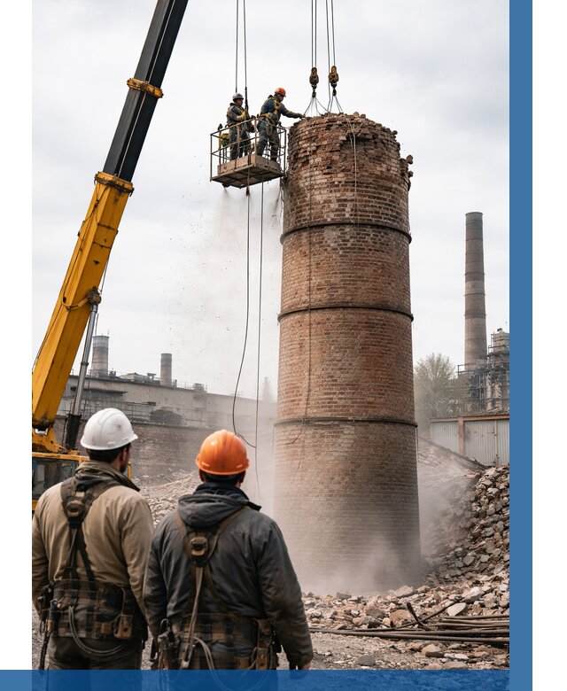 Демонтаж дымовой трубы в Балашихе от 92277 р. | ВЫСОТНИК-Блш, смета