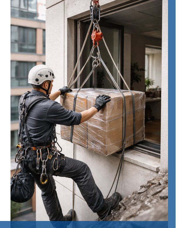 Подъем груза через окно в Балашихе от 4614 р. | ВЫСОТНИК-Блш