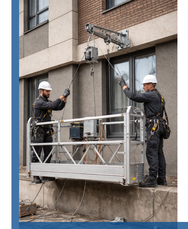 Монтаж и подъем фасадной люльки в Балашихе с гарантией безопасности