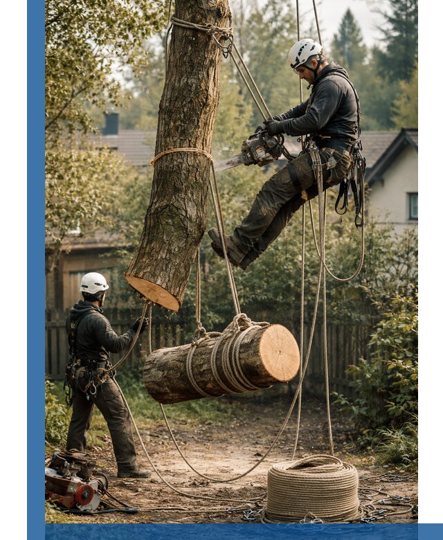Валка деревьев частями в Балашихе, безопасно и аккуратно
