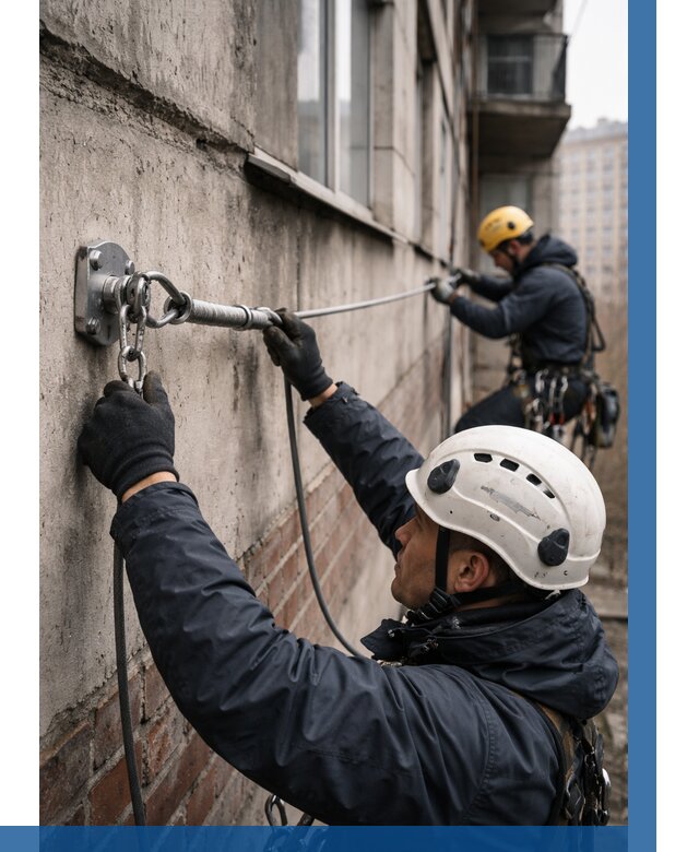 Монтаж анкерных линий в Балашихе от 3076 р. | ВЫСОТНИК-Блш